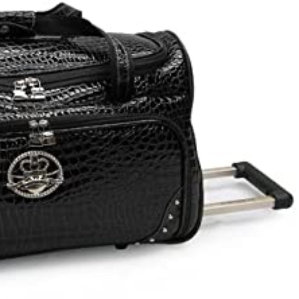ISO Kathy Van Zeeland Black Rolling Duffle Bag